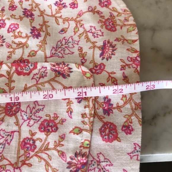 VICTORIA'S SECRET Linen Floral Print Lined 3/4 Sleeve Blazer 4 - Picture 14 of 17